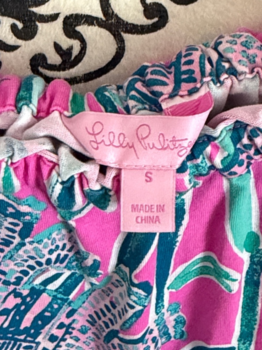 Lilly Pulitzer Anja Romper Pink Elephant Size S - Picture 5 of 7